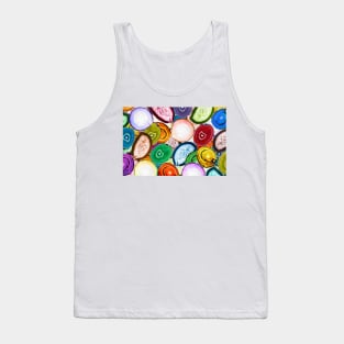 Colorful mosaic made of backlit agate stones Tank Top